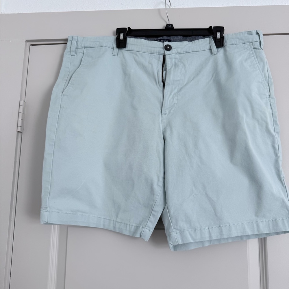 Men's Light Blue Cotton Shorts